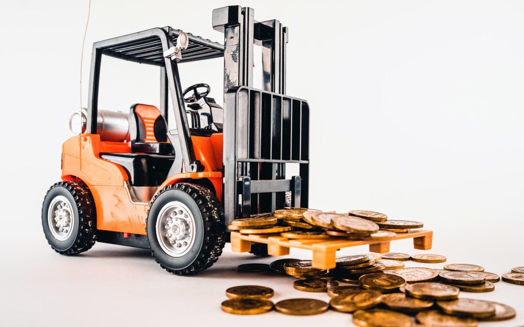 Model Forklift Carrying Coins | Brennan Equipment Services